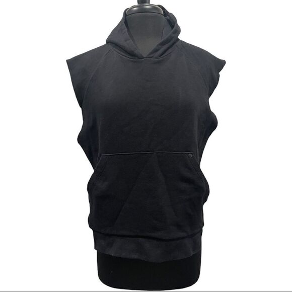 Osklen Rio De Janeiro Black Overlap Hooded Oversized Sweatshirt Sz S - Picture 2 of 9